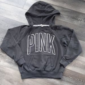 VS Pink Black Hooded Sweatshirt